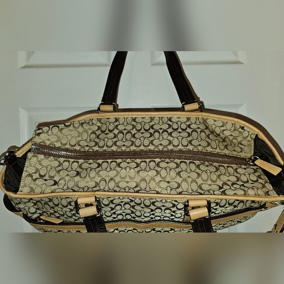 Coach EUC Signature Print Diaper Bag Work Tote 2 Way - Picture 8 of 14